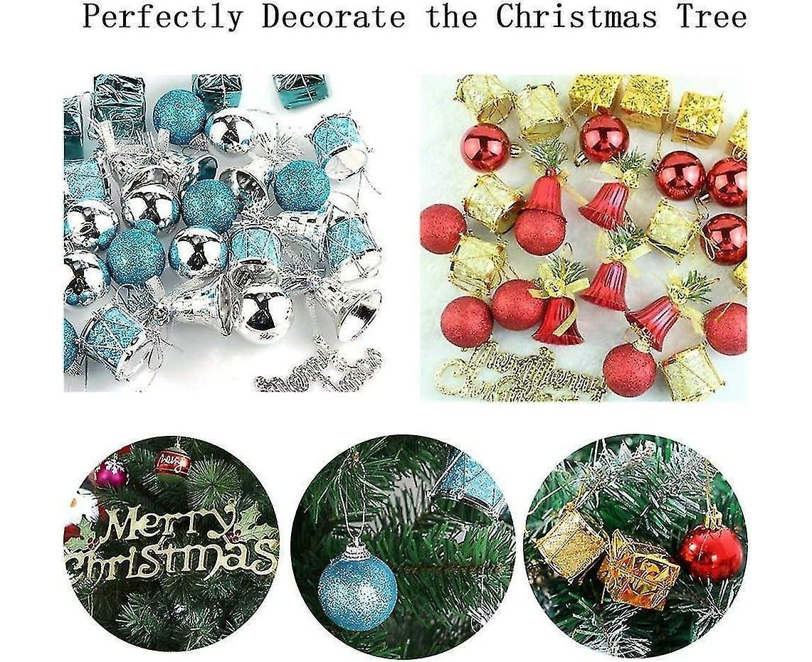 32 Christmas Tree Decoration Balls Christmas Tree Decoration Gift Box Christmas Tambourine Letter - Image 3