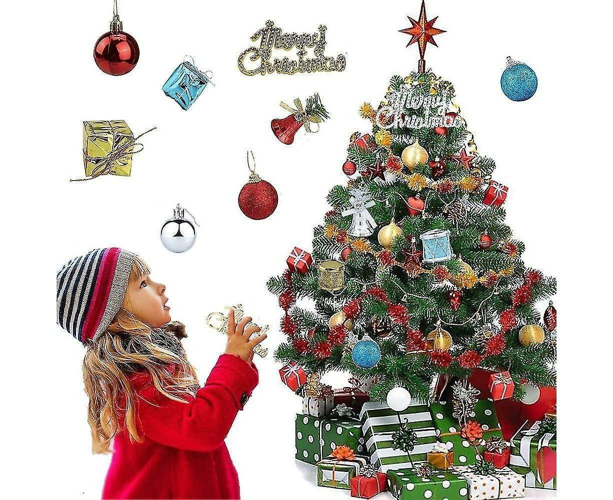 32 Christmas Tree Decoration Balls Christmas Tree Decoration Gift Box Christmas Tambourine Letter - Image 4