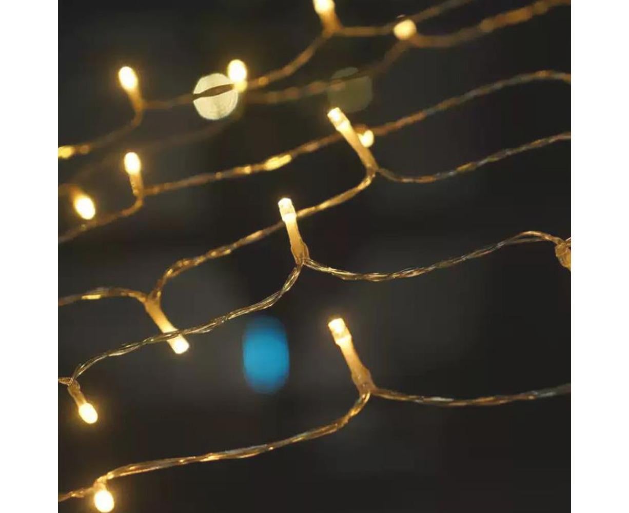 350 LED Solar Waterfall String Light Fairy Xmas Tree Hanging Decor Outdoor - Warm White - Image 4