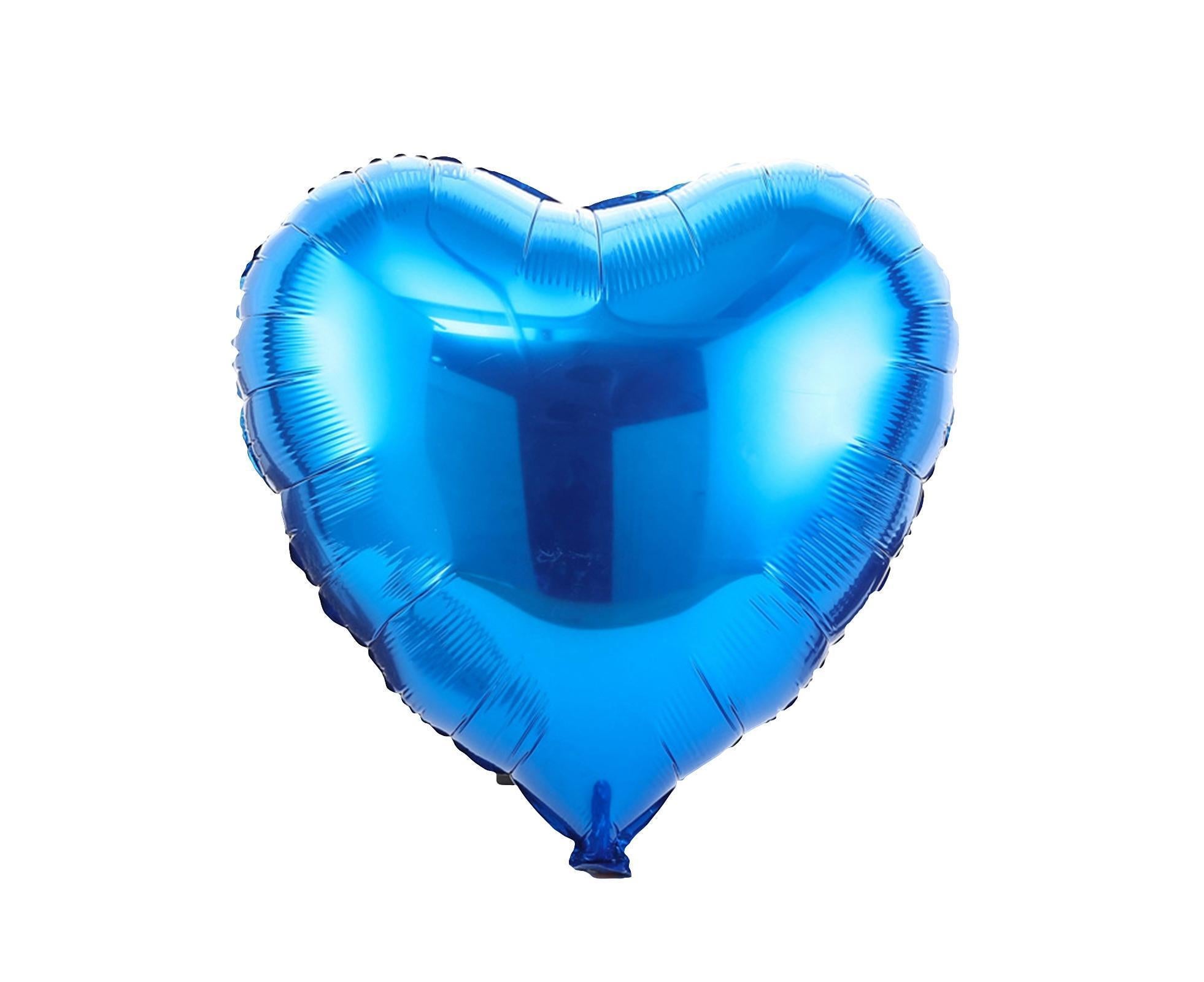36 Inches Party Balloon Festive Convenient Aluminum Film Valentines Day Wedding Oversized Love Heart Balloon Decoration for Festival - Blue - Image 1