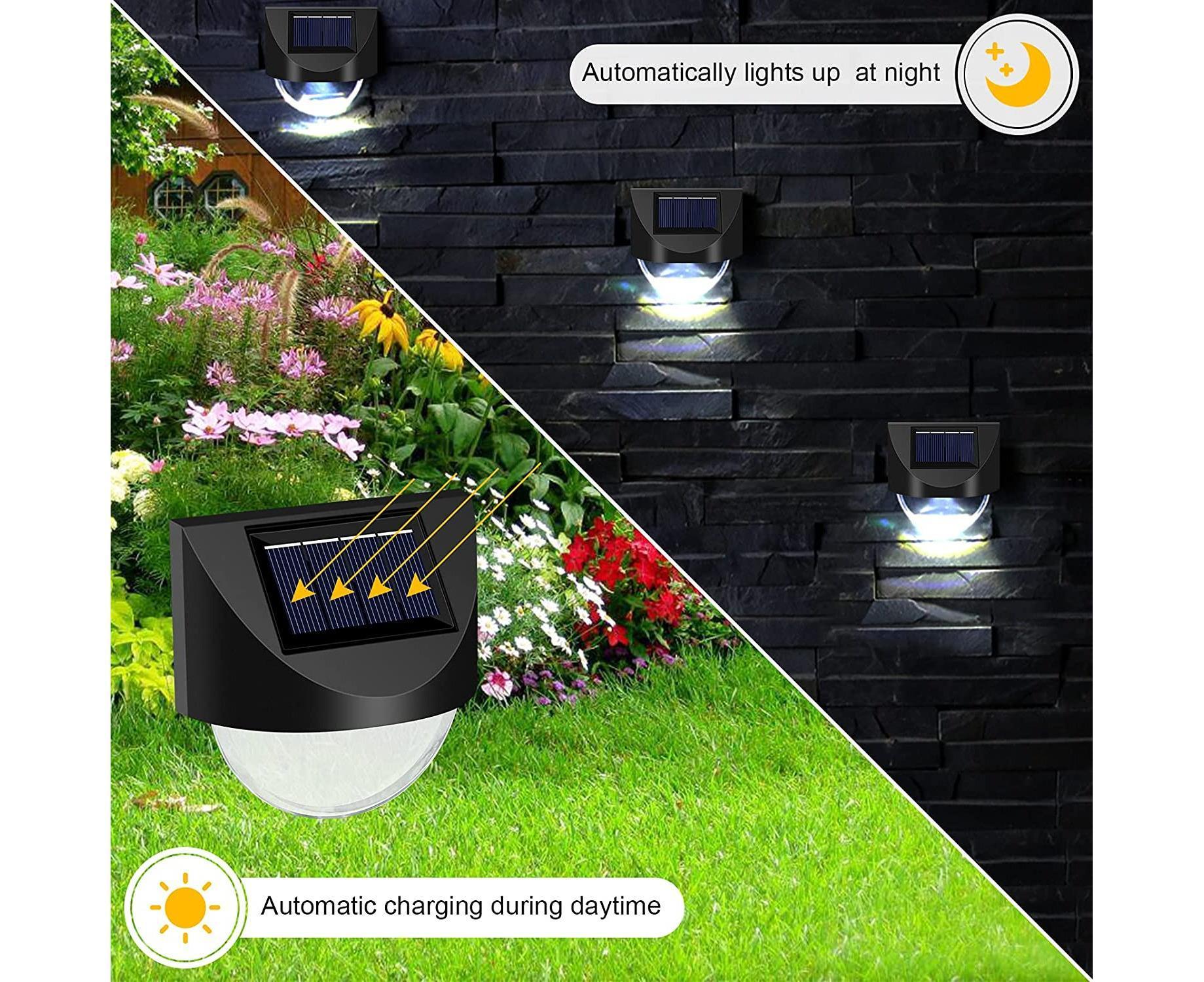 4 Pcs - Solar Mirror 1 Led - White Light - Image 3