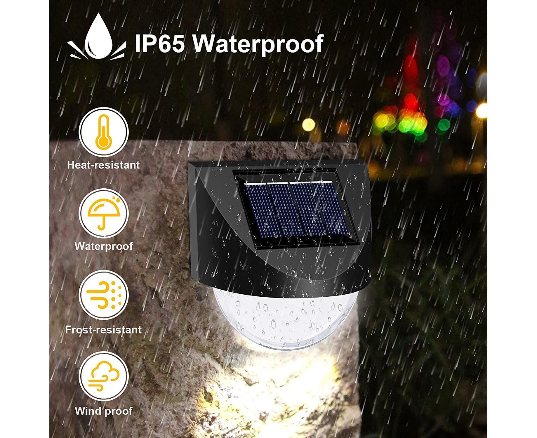 4 Pcs - Solar Mirror 1 Led - White Light - Image 4
