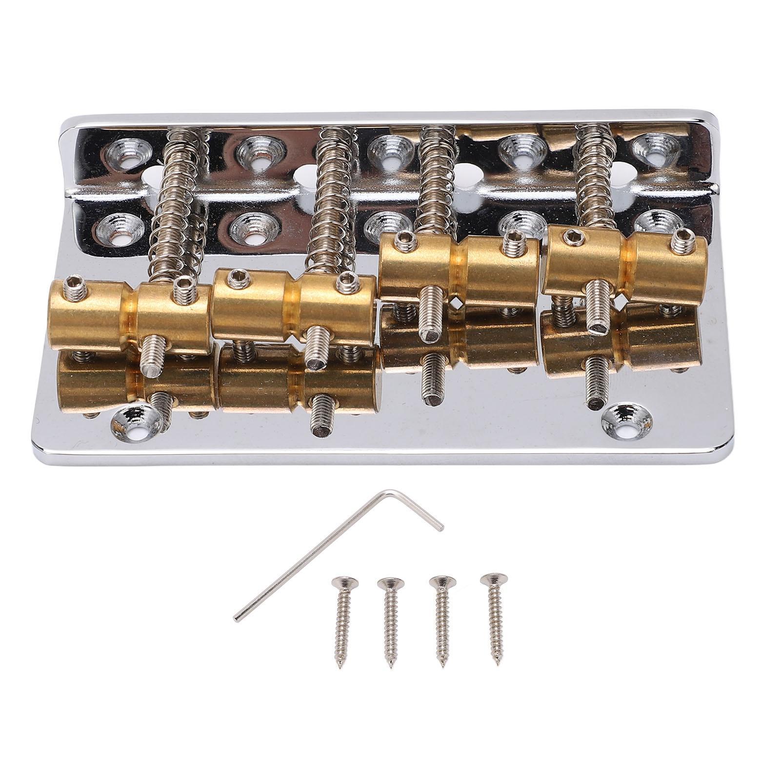 4 String Bass Bridge Assembly Robust Simple Installation Copper Guitar Bridge Saddle For Maintenance - Image 1
