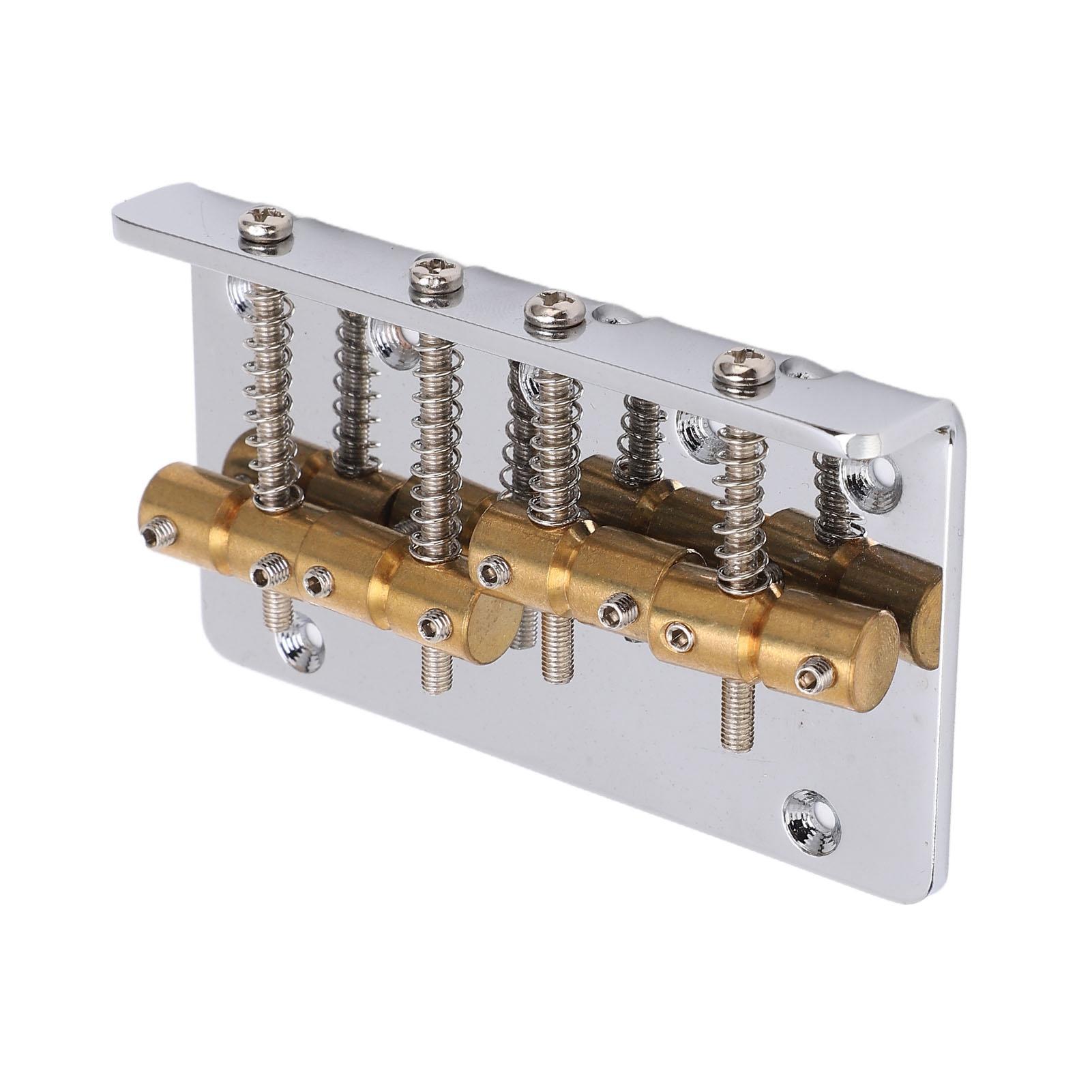 4 String Bass Bridge Assembly Robust Simple Installation Copper Guitar Bridge Saddle For Maintenance - Image 2