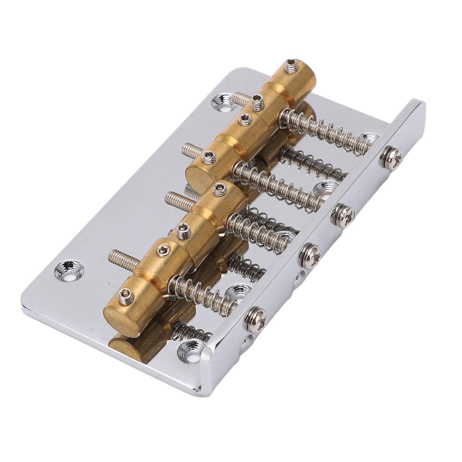 4 String Bass Bridge Assembly Robust Simple Installation Copper Guitar Bridge Saddle For Maintenance - Image 4