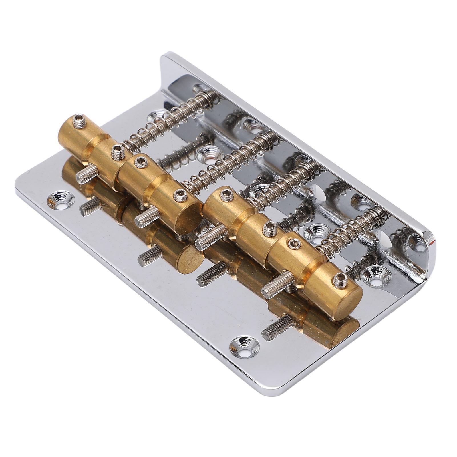 4 String Bass Bridge Assembly Robust Simple Installation Copper Guitar Bridge Saddle For Maintenance - Image 5