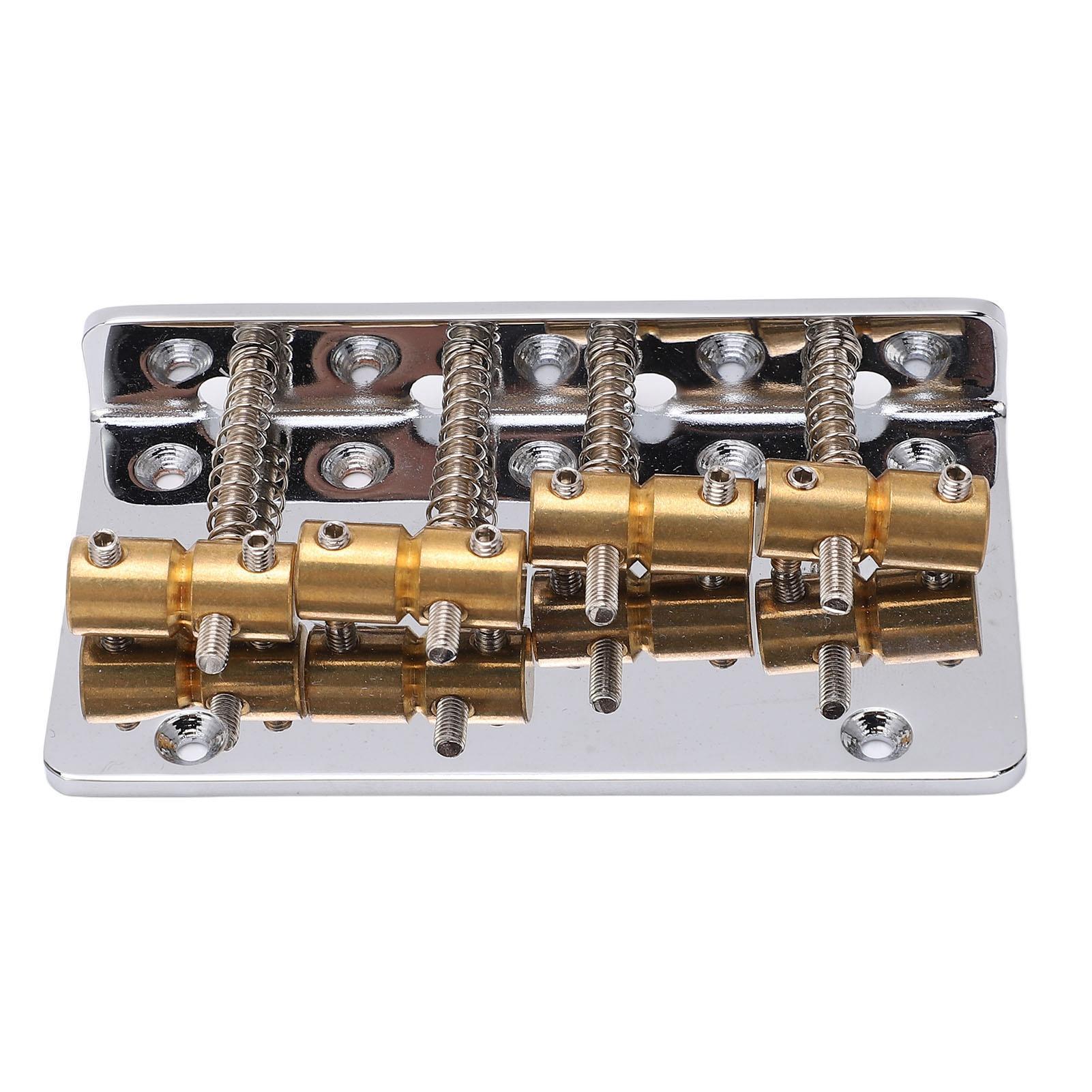 4 String Bass Bridge Assembly Robust Simple Installation Copper Guitar Bridge Saddle For Maintenance - Image 6