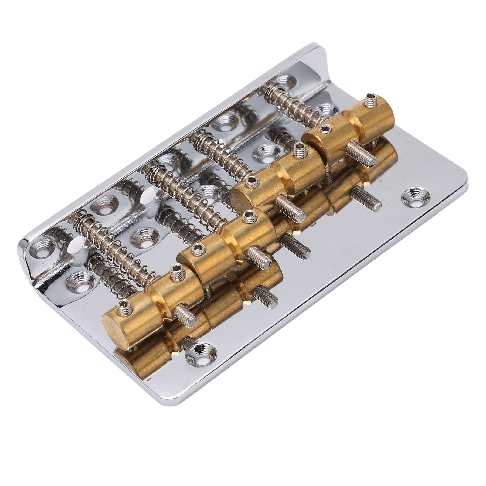 4 String Bass Bridge Assembly Robust Simple Installation Copper Guitar Bridge Saddle For Maintenance - Image 7