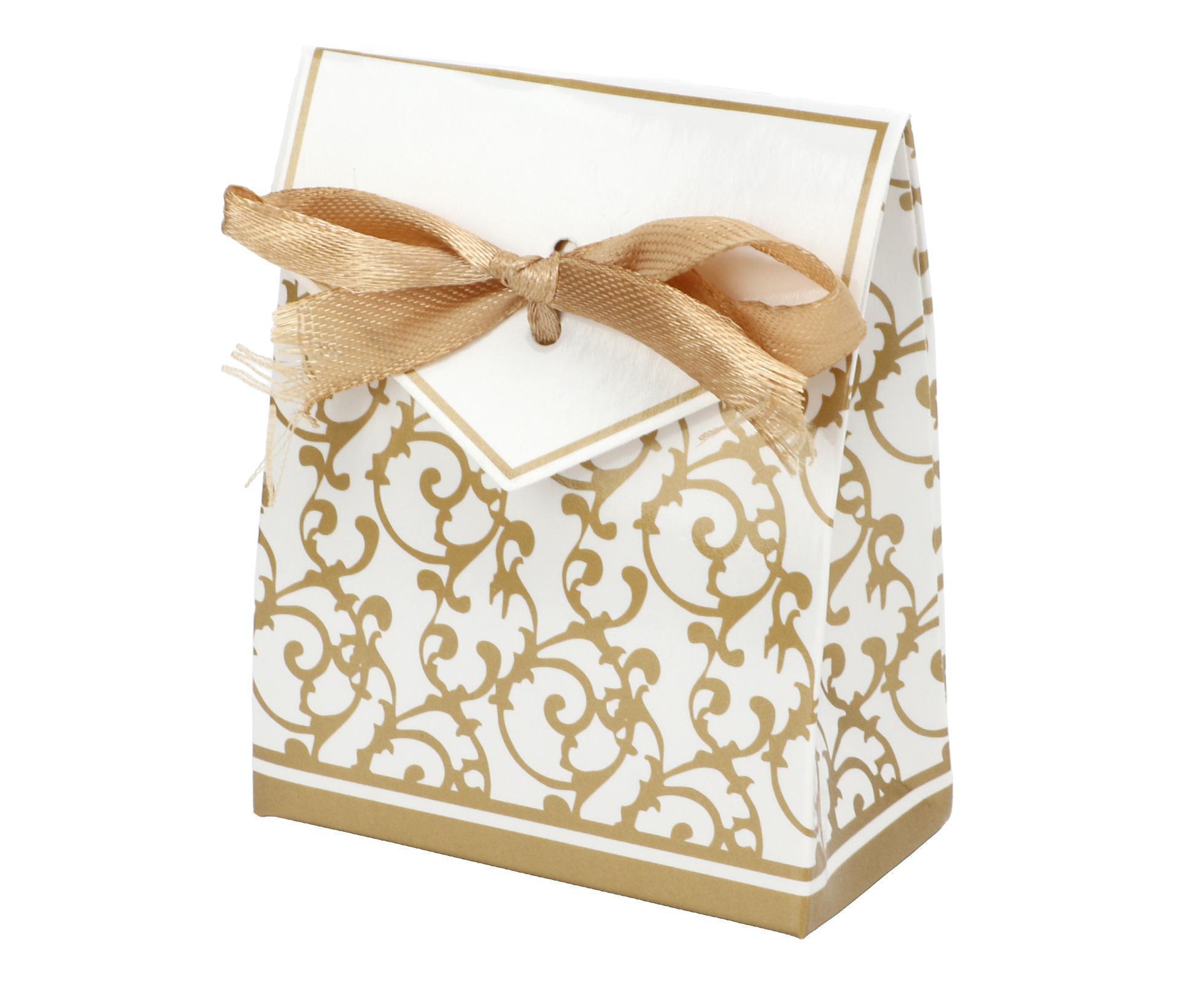 40 Sets Gift Bag Exquisite Unique Golden Pattern Bow Small Gift Box Decoration For Wedding Birthday Party Festival - Image 6