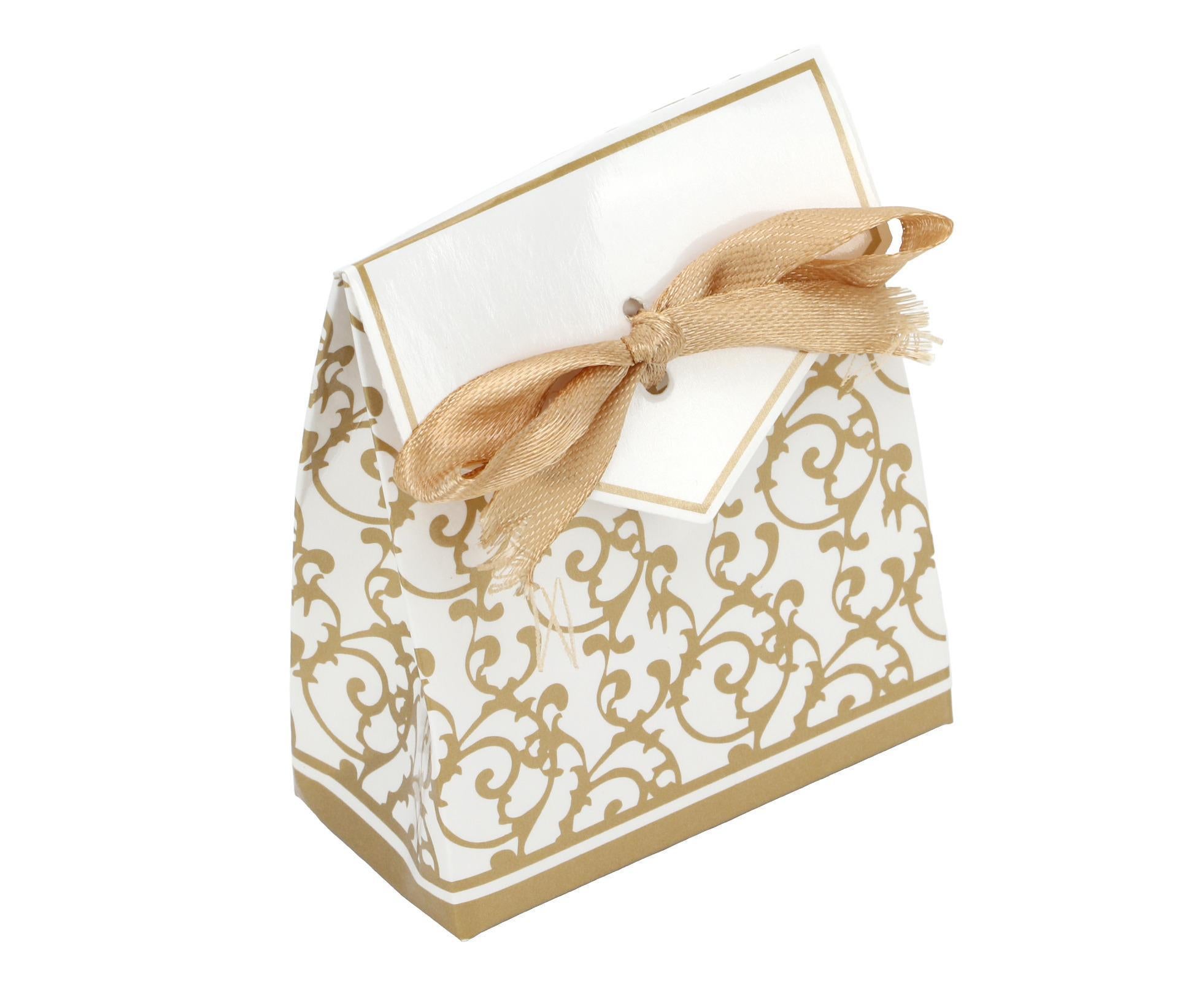 40 Sets Gift Bag Exquisite Unique Golden Pattern Bow Small Gift Box Decoration For Wedding Birthday Party Festival - Image 7