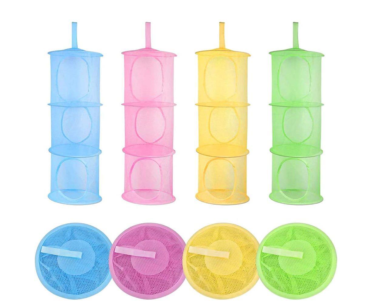 4-Storey Plush Storage Room, Foldable Space-Saving Storage Basket, Suitable For Babies Room, Bathroom, Balcony - Image 1