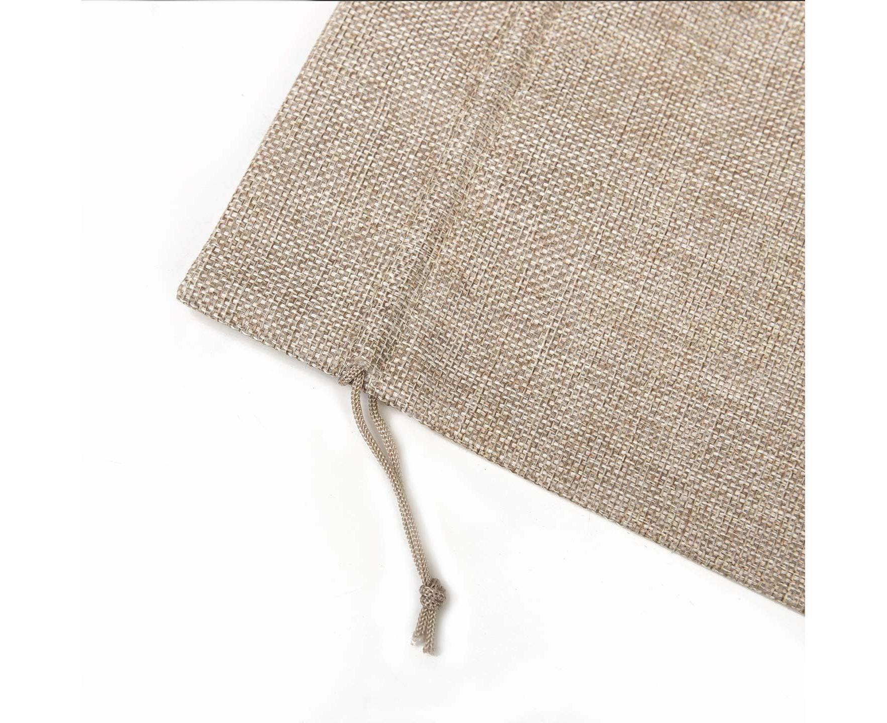 6 Burlap Bags with Drawstring, Rustic Gift Bag Bulk Pack for Mugs, Mason Jars, Wedding Party Favors, Grocery, Gift and Treat Pouches - Image 5