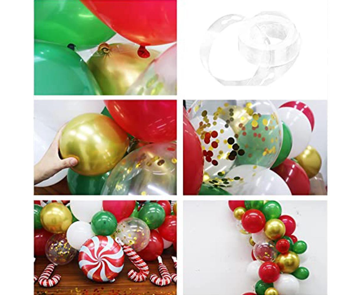 Christmas Balloons Garland Arch Kit - Red Green Gold Confetti Candy Balloons for Xmas Party Decor Variant Size Value 102pcs - Image 5
