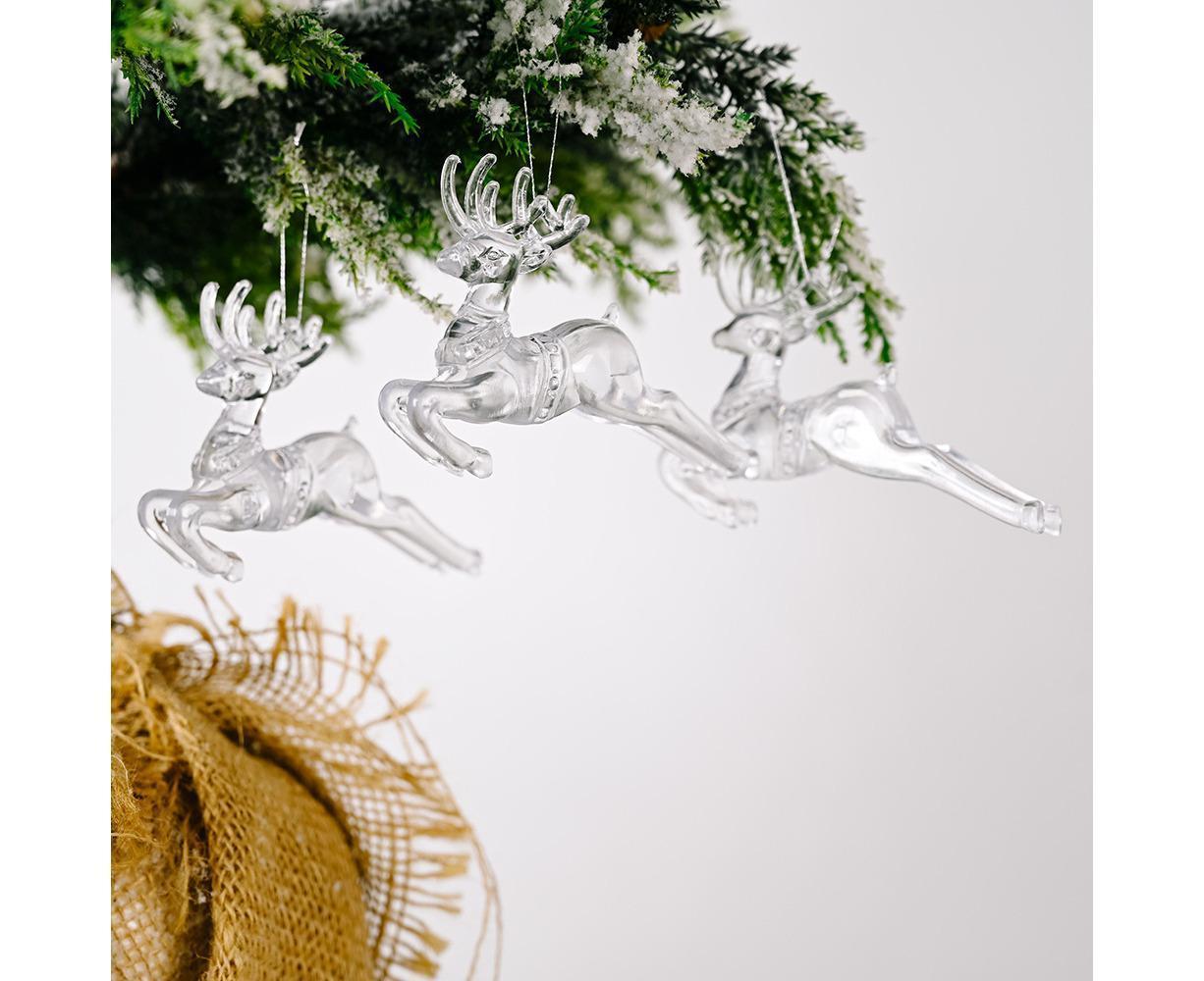 Christmas Decorations Ornaments Set,Clear Icicle Drops Hanging Christmas Tree Decorations Pendants For Xmas New Year Party - Image 4