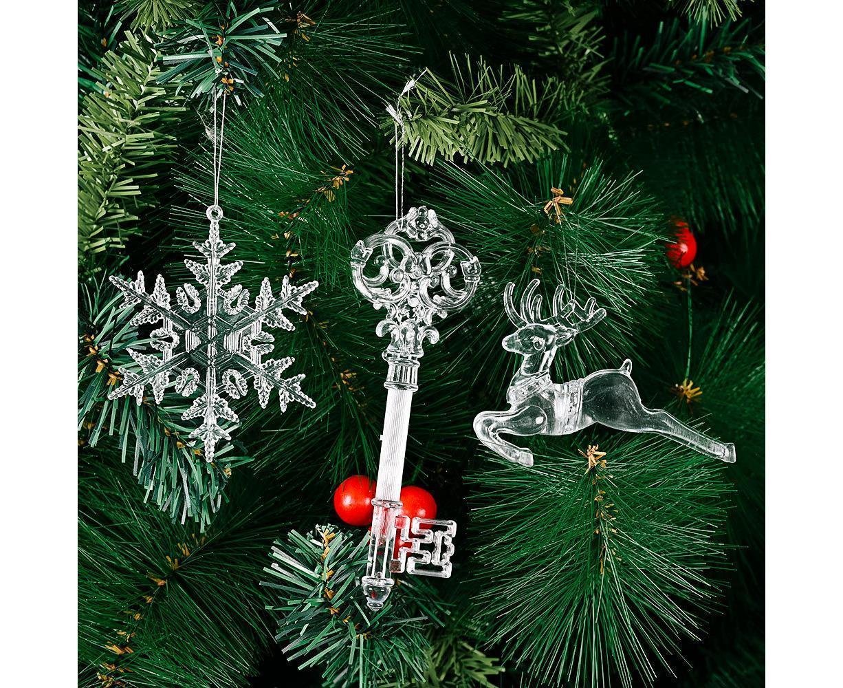 Christmas Decorations Ornaments Set,Clear Icicle Drops Hanging Christmas Tree Decorations Pendants For Xmas New Year Party - Image 5
