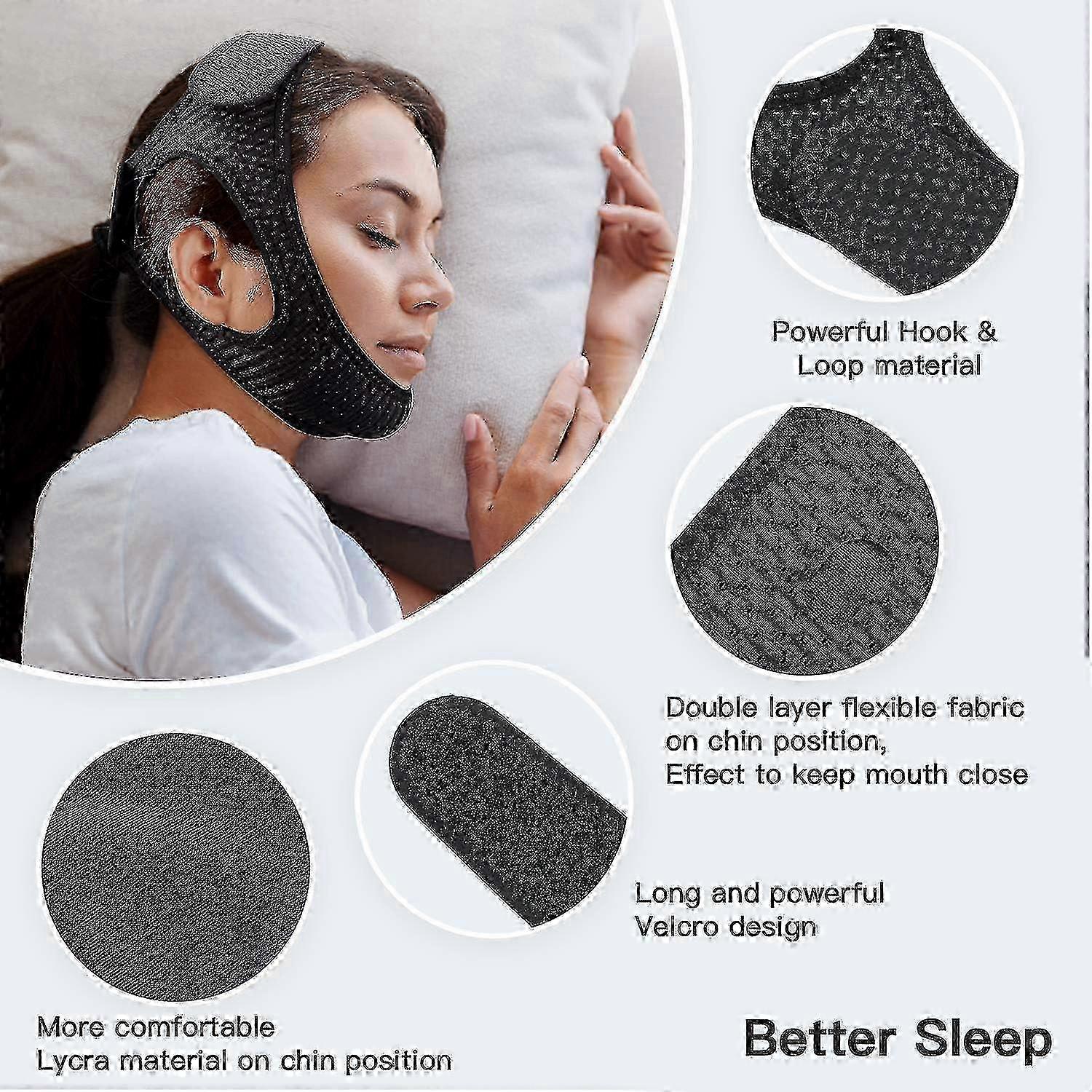 Anti Snore Chin Strap [upgraded 2023], Vosaro Snoring Solution Effective Anti Snore Device, Adjustable And Breathable Stop Snoring Head Band For Men & Women - Image 3