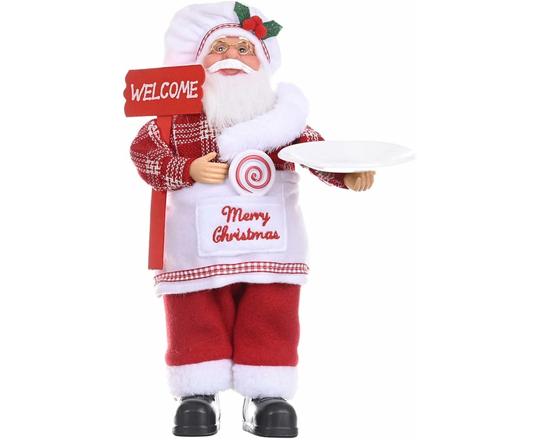 Christmas Santa Claus Plush Figurine Standing Santa Claus Stuffed Dolls Doll Ornaments Cute Christmas Party Decoration Christmas Decoration Ornament - Image 1