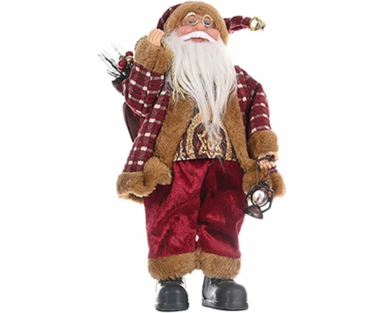Christmas Santa Claus Plush Figurine Standing Santa Claus Stuffed Dolls Doll Ornaments Cute Christmas Party Decoration Christmas Decoration Ornament - Image 3