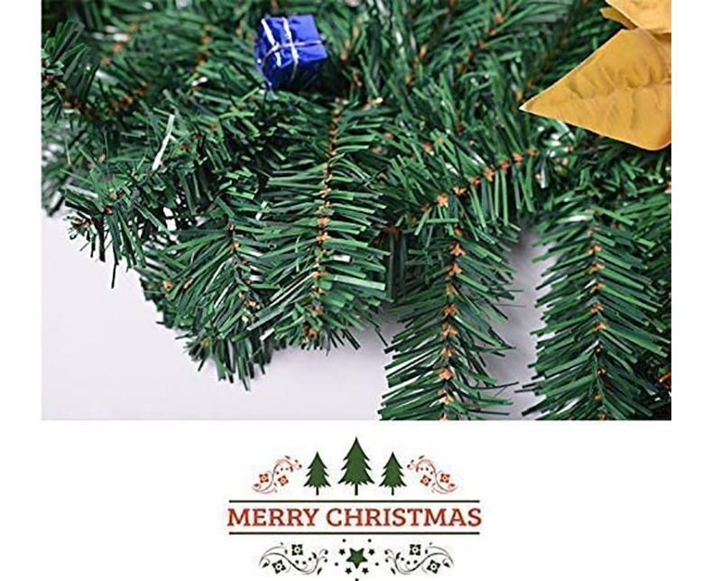Christmas Wreath Decoration 8.9 Ft Christmas Wreath Artificial Tree Wreath, Suitable for Outdoor and Indoor Non-light Green - Image 2
