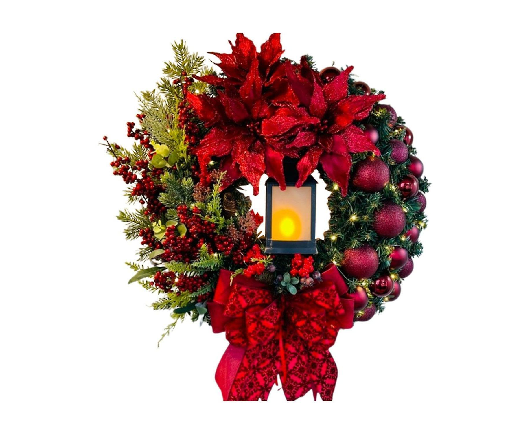 Christmas Wreath Vintage Easy Christmas Wreath for Home 40cm - Image 1