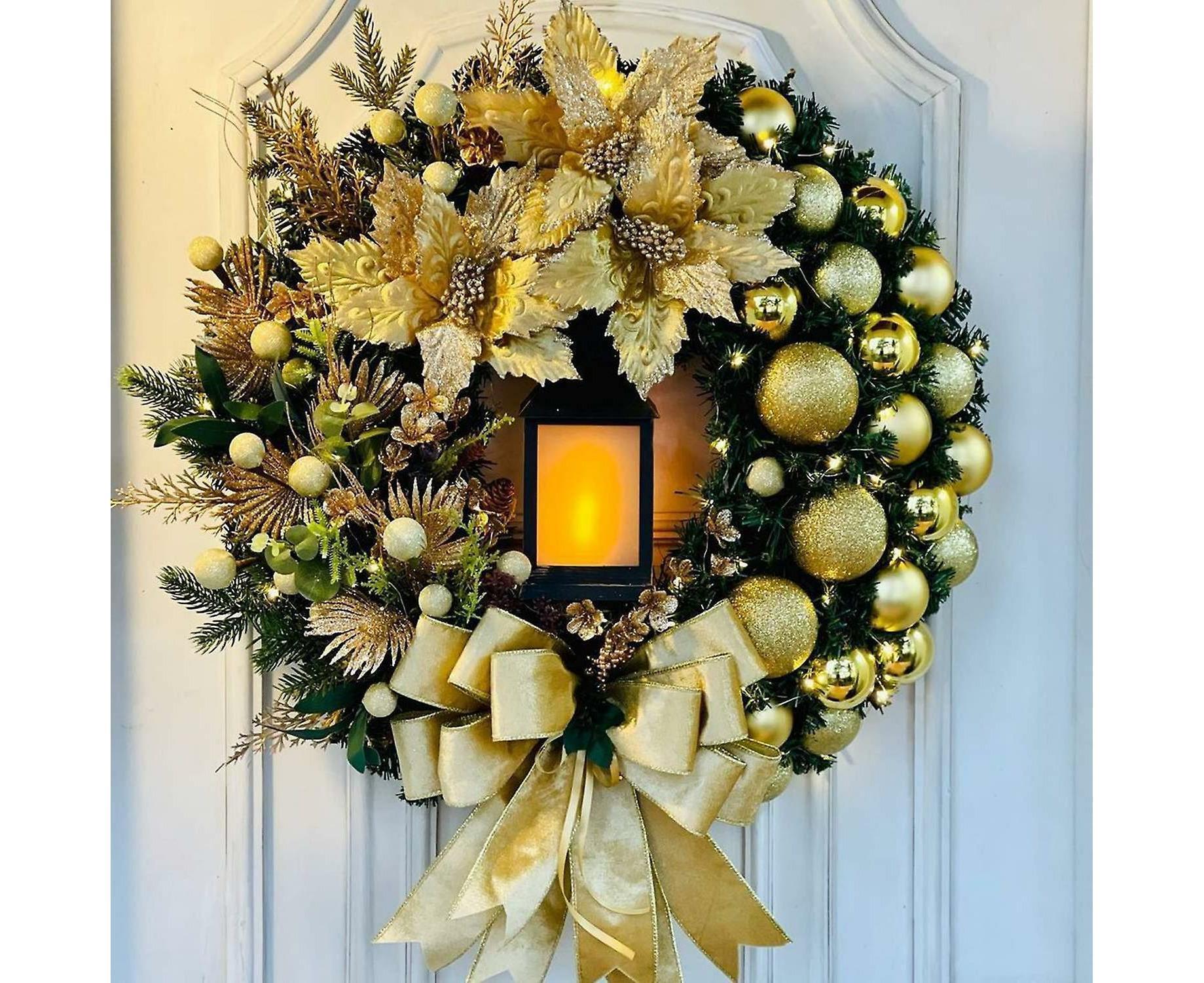 Christmas Wreath Vintage Easy Christmas Wreath for Home 40cm - Image 4