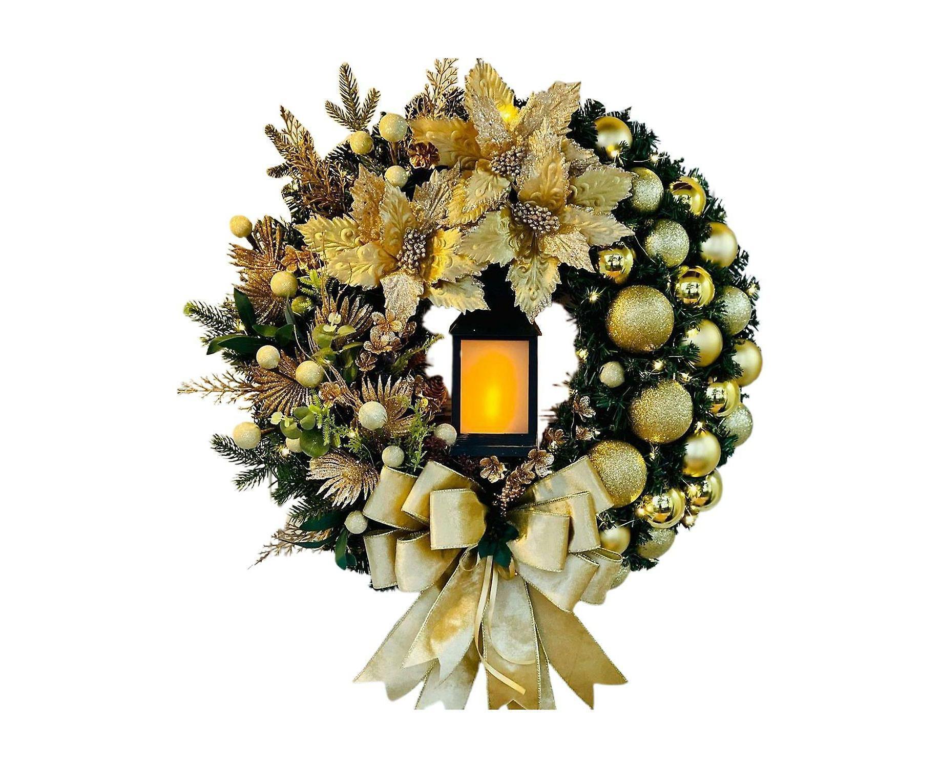 Christmas Wreath Vintage Easy Christmas Wreath for Home 40cm - Image 1