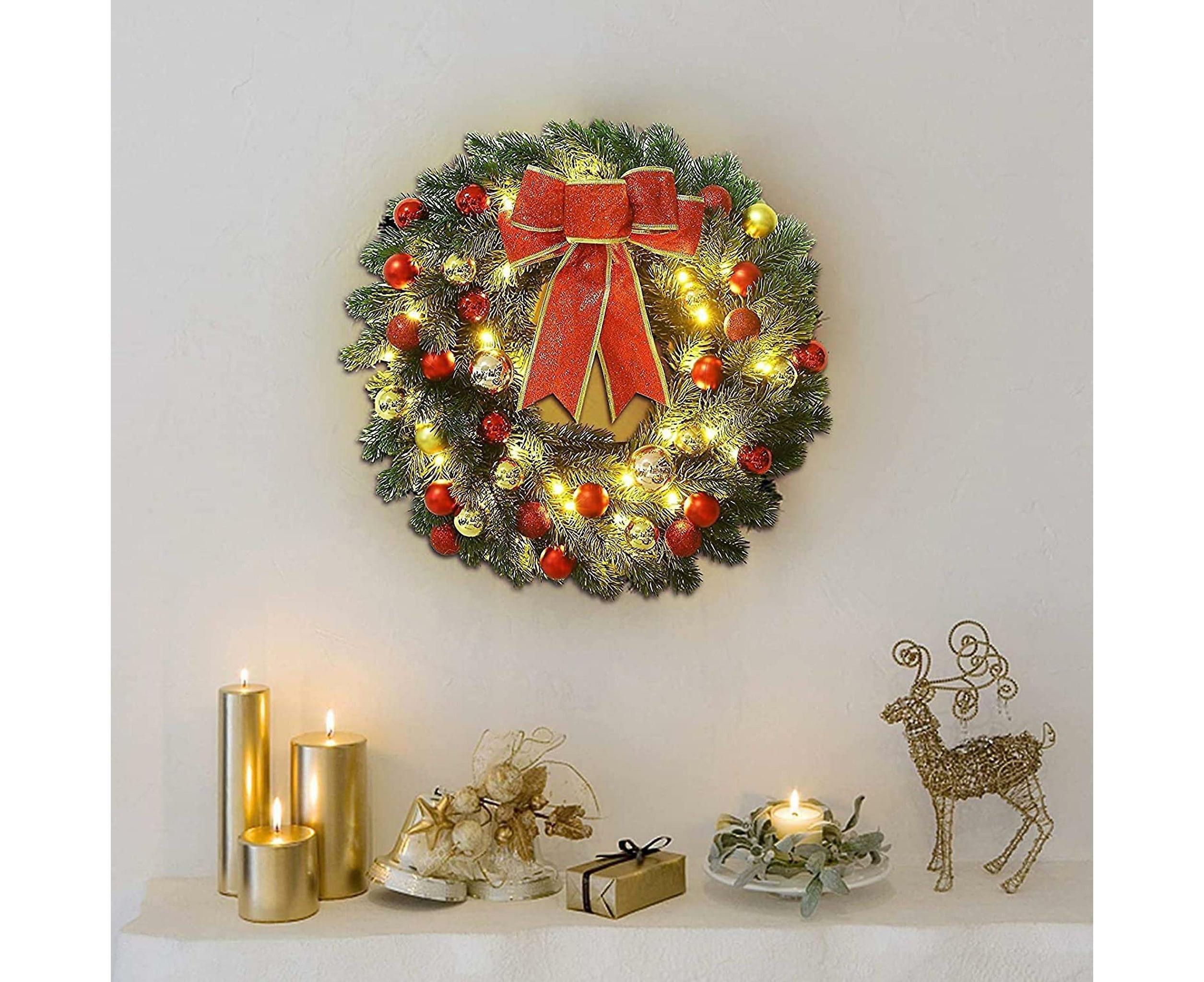 Christmas Wreath With Led And Gate Wreath Christmas Wreath Christmas Wreath Outdoor Christmas 30cm - Image 1