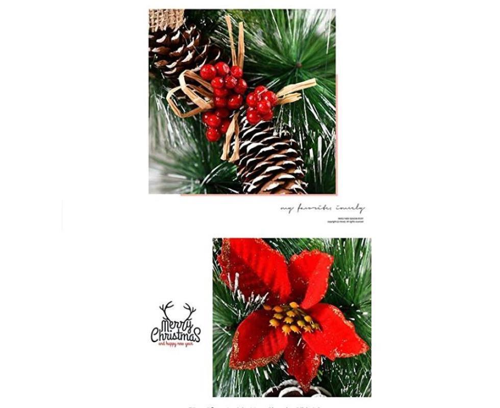 Christmas Wreath, Door Wreath Christmas Christmas Decoration Wreath Christmas Garland with Balls Handmade Christmas Garland Decoration Wreath-32cm - Image 3