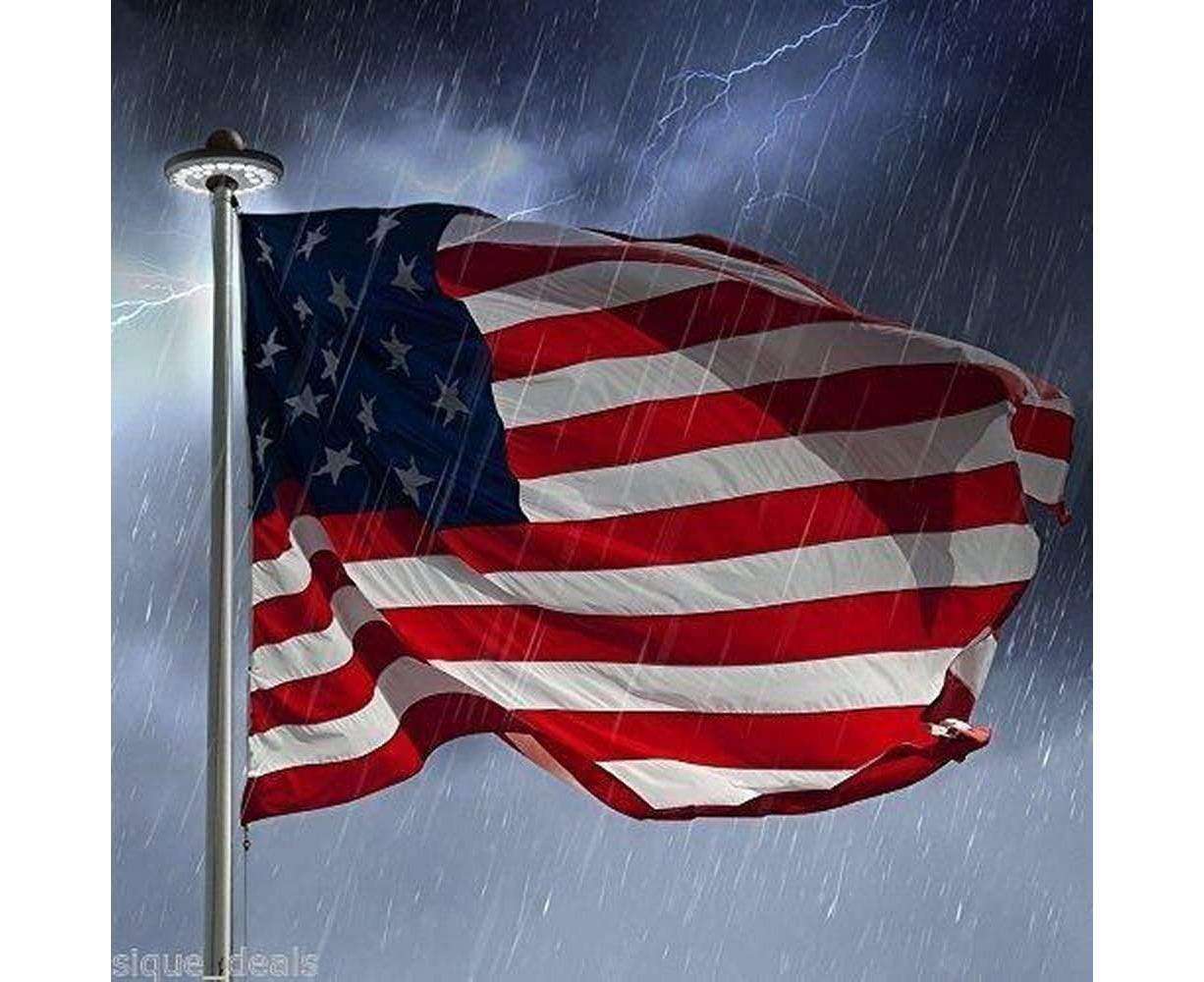Flagpole Lights,Solar Flagpole Light-White Shell,Flagpole Lights,Solar Flag Pole Light Bright 26 Led Solar Powered Waterproof - Image 5
