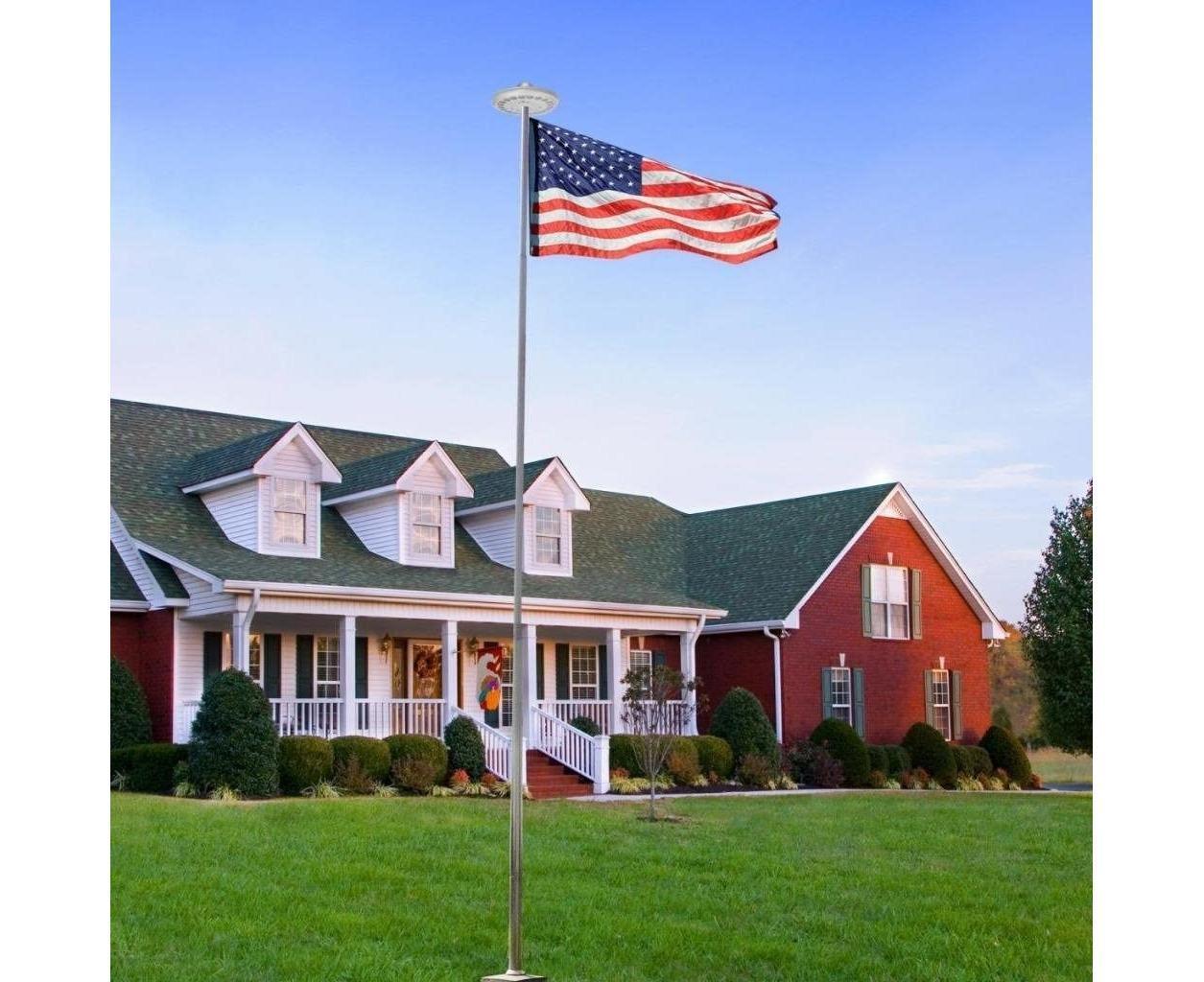 Flagpole Lights,Solar Flagpole Light-White Shell,Flagpole Lights,Solar Flag Pole Light Bright 26 Led Solar Powered Waterproof - Image 6
