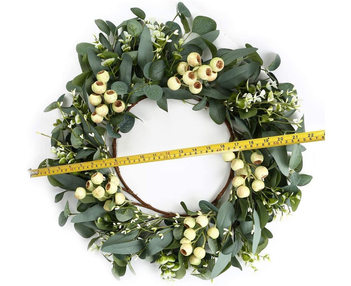 Green Eucalyptus Wreath,Artificial Eucalyptus Leaves Wreath - Image 2