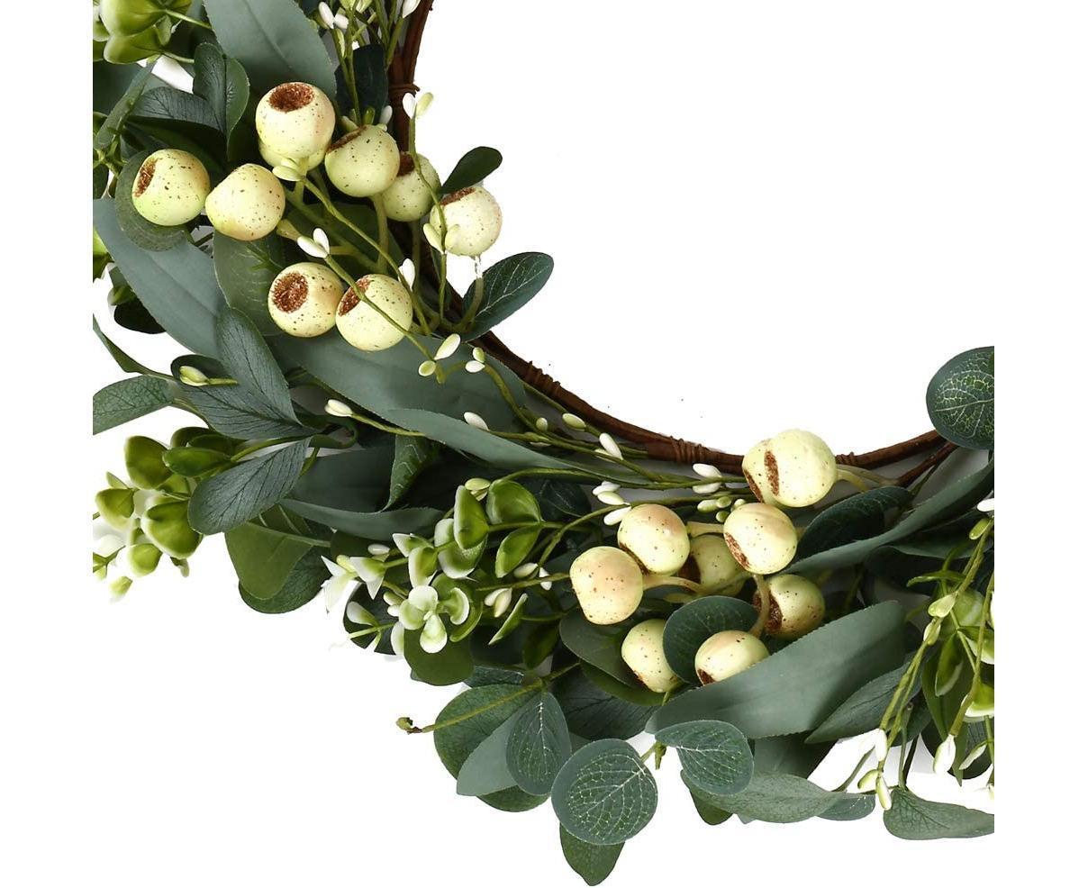 Green Eucalyptus Wreath,Artificial Eucalyptus Leaves Wreath - Image 3