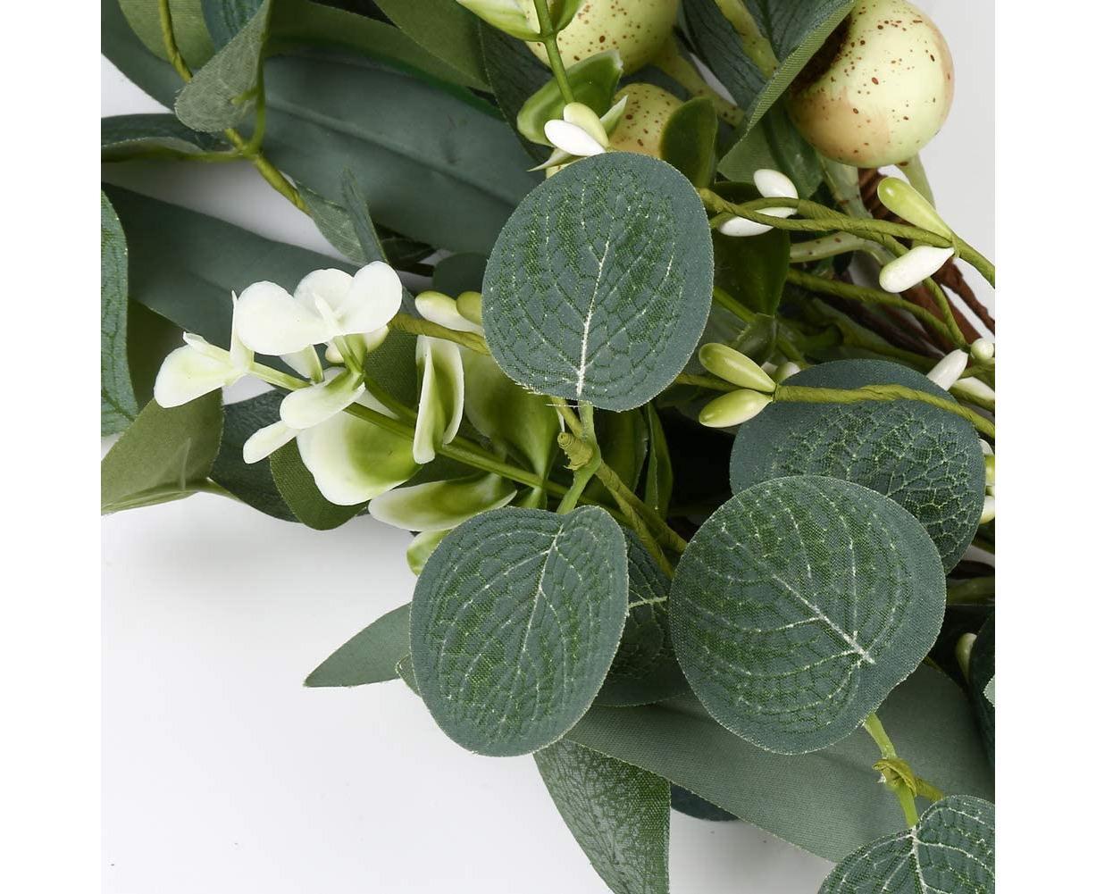 Green Eucalyptus Wreath,Artificial Eucalyptus Leaves Wreath - Image 4