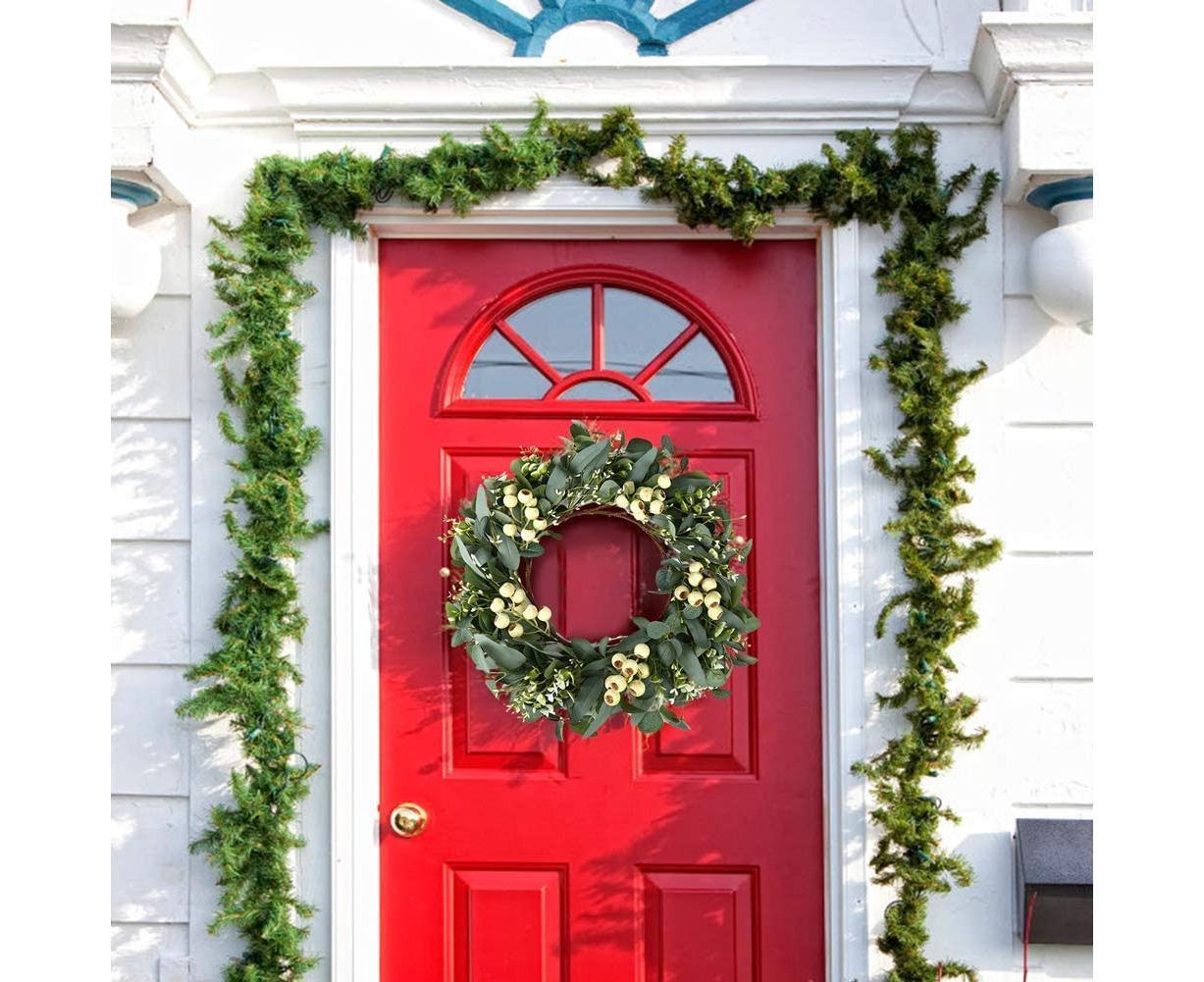 Green Eucalyptus Wreath,Artificial Eucalyptus Leaves Wreath - Image 5