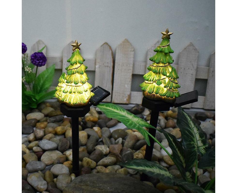 Led Solar Lights Christmas Tree Stake Lights Outdoor Garden Lights Christmas Decoration - Image 1