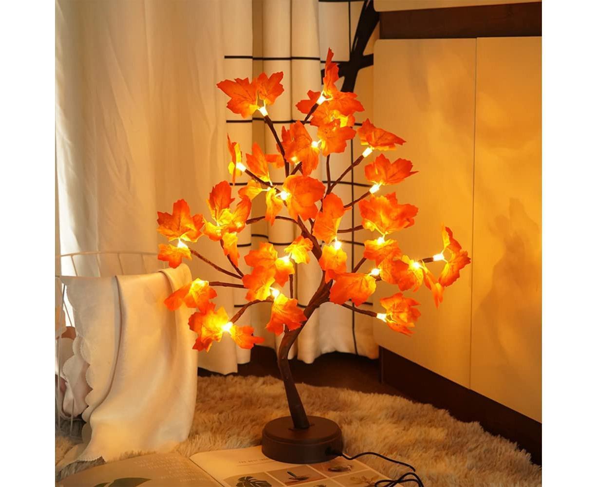 Night Lights -24 Led Lights Maple Leaf Tree Lights - Image 1