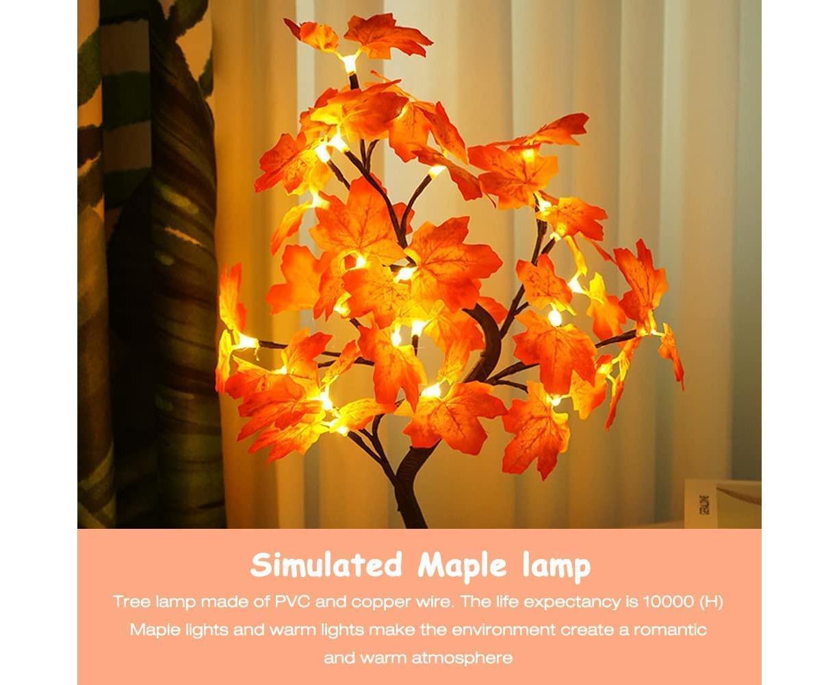 Night Lights -24 Led Lights Maple Leaf Tree Lights - Image 2