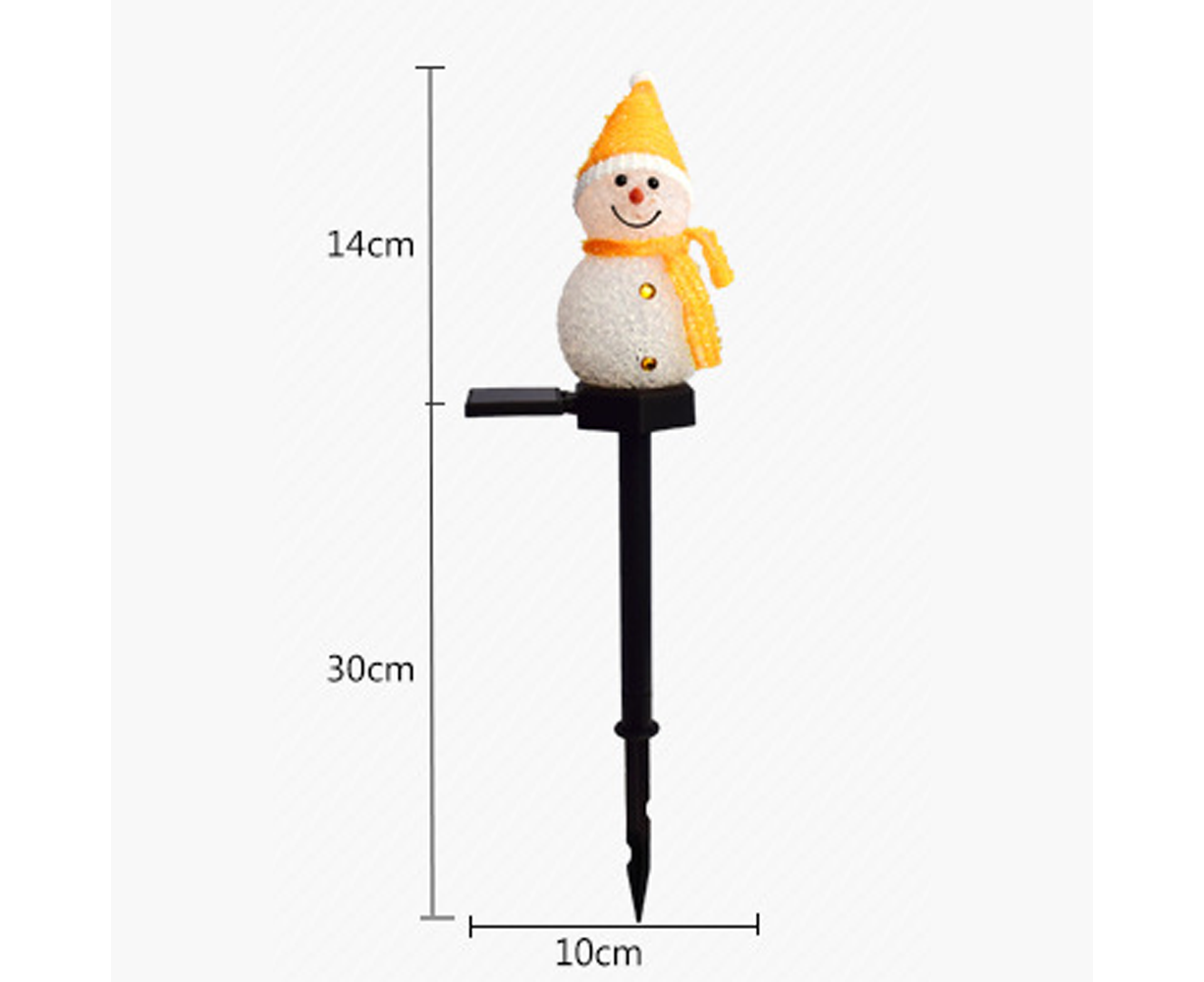 Outdoor Solar Christmas Lights, Set of 3 Snowmen for Patio, Yard, Garden, Lawn Christmas Decorations - Image 2