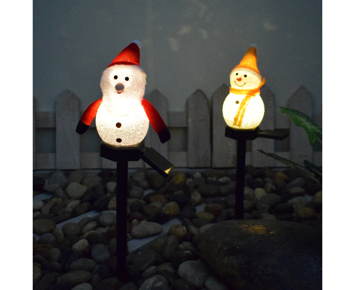 Outdoor Solar Christmas Lights, Set of 3 Snowmen for Patio, Yard, Garden, Lawn Christmas Decorations - Image 5