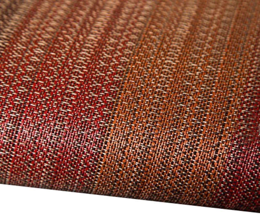 Placemats Set Of 6 For Dining Table Washable Woven Vinyl Placemats Non-Slip Heat Resistant Kitchen Table Mats Easy To Clean (Set Of 6)- Red - Image 6