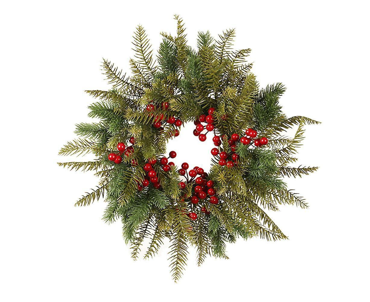 Red Berry Wreath Outdoor Christmas Wreath Christmas Fireplace Wreath Christmas Door Wreath Christmas Wreath Ornament 40x40cm - Image 1
