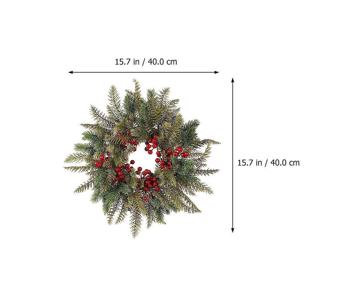 Red Berry Wreath Outdoor Christmas Wreath Christmas Fireplace Wreath Christmas Door Wreath Christmas Wreath Ornament 40x40cm - Image 2