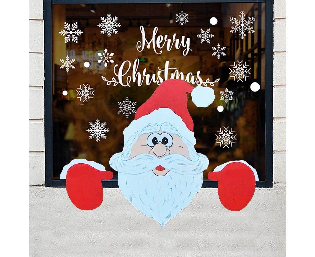 Santa Claus Fence Peeker Christmas Decoration Outdoor Festivity To The Occasion - Image 4