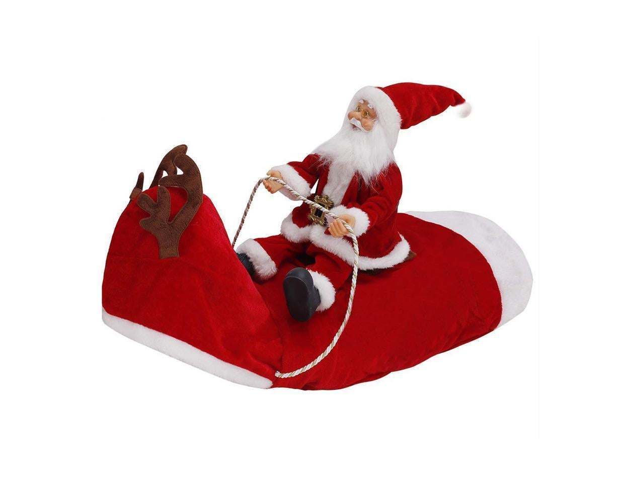 Santa Dog Costume Christmas Pet Clothes Santa Claus Riding Pet Costumes Party Dressing Up Dogs Cats Outfit For Small Medium Dogs Cats - Image 1