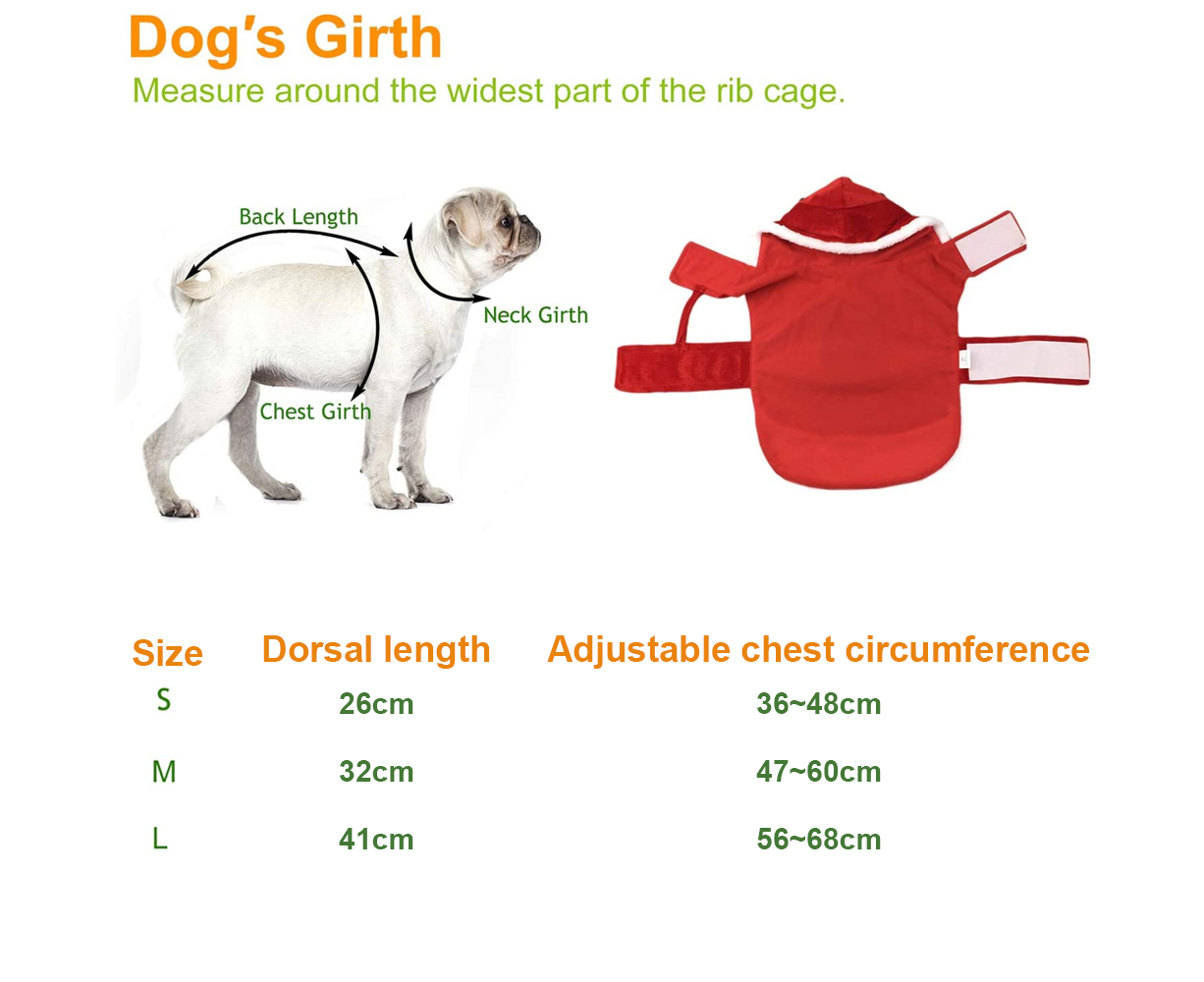 Santa Dog Costume Christmas Pet Clothes Santa Claus Riding Pet Costumes Party Dressing Up Dogs Cats Outfit For Small Medium Dogs Cats - Image 3