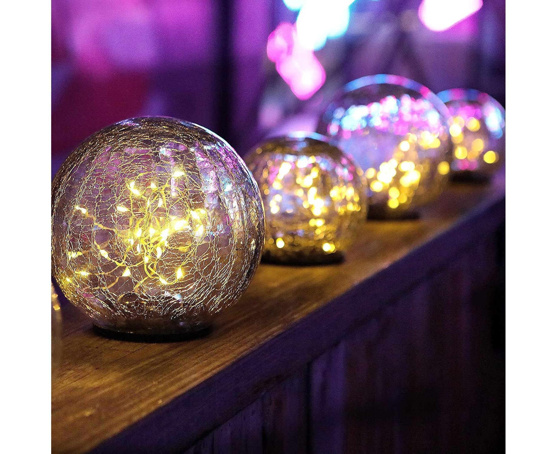 Solar Garden Light - Crack Glass Ball Lights Solar Lights Outdoor Garden Decorative Walkway Solar Lights for Garden - Image 1