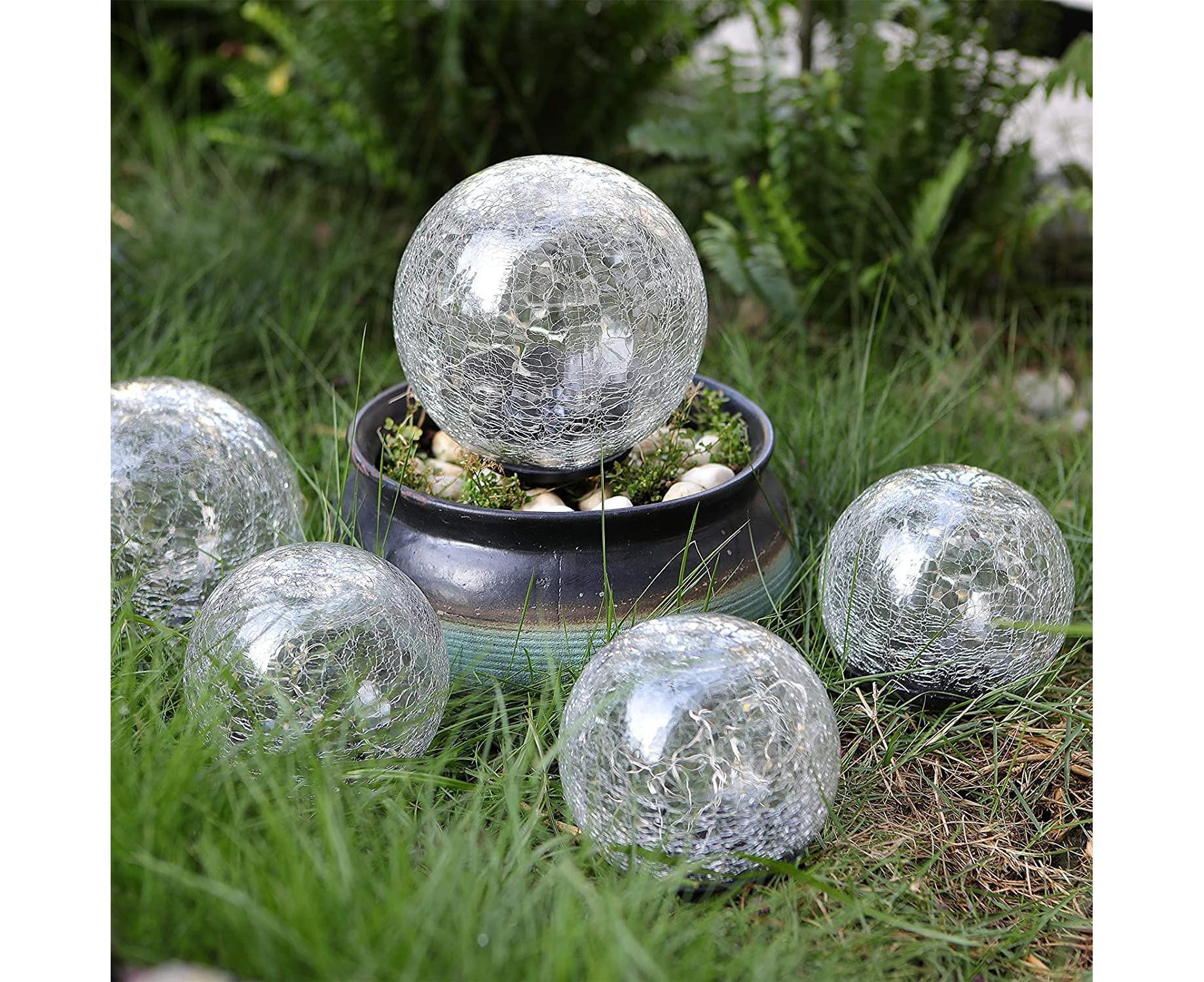 Solar Garden Light - Crack Glass Ball Lights Solar Lights Outdoor Garden Decorative Walkway Solar Lights for Garden - Image 3