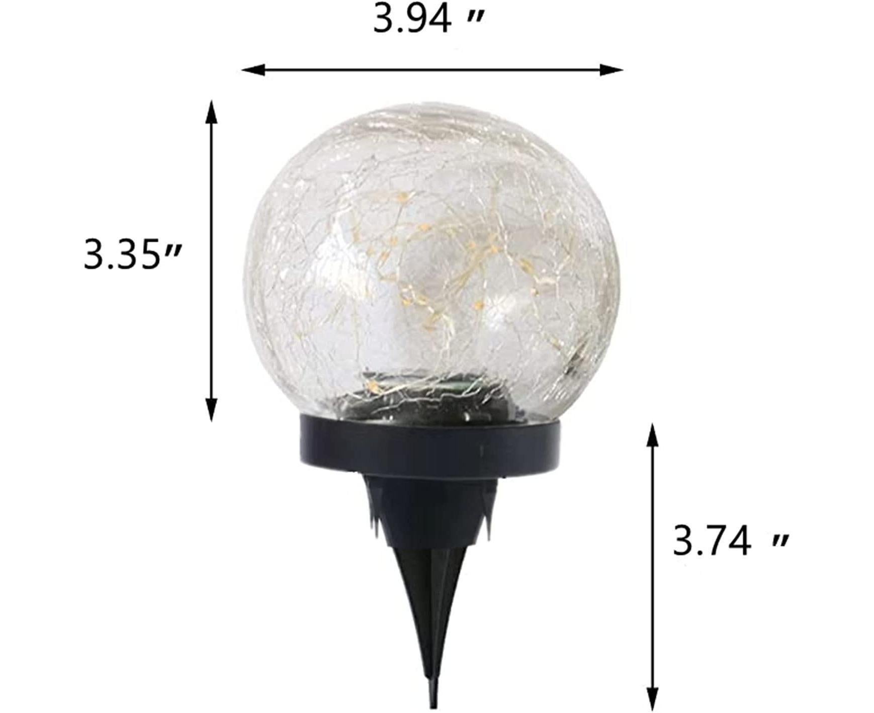 Solar Garden Light - Crack Glass Ball Lights Solar Lights Outdoor Garden Decorative Walkway Solar Lights for Garden - Image 7