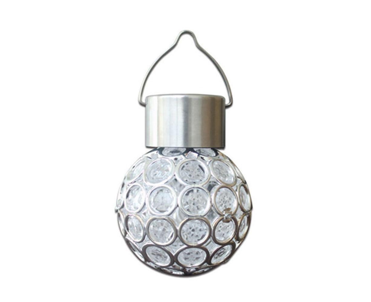 Solar Light, Outdoor Hanging Decorative Garden Light, LED Crackle Ball for Lawn Yard - Image 1