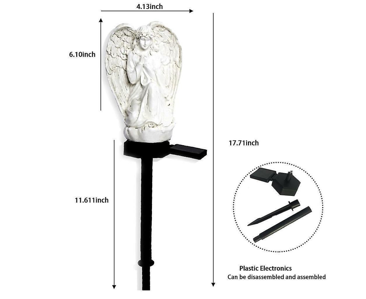 Solar Lights Outdoor Christmas Decor Christmas Memorial Angel Light Garden Stake - Image 3